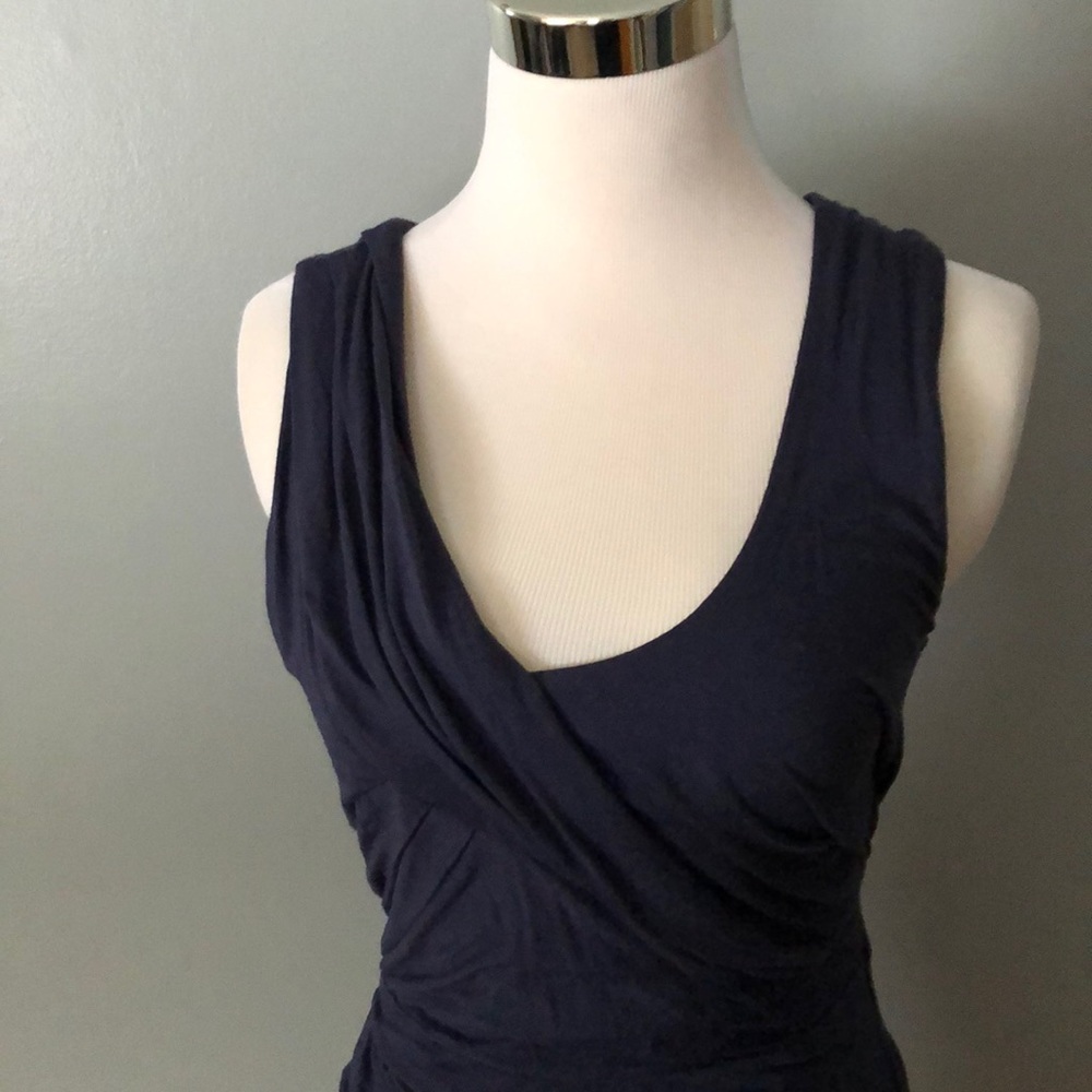 Deletta for Anthropologie ruched knit dress S